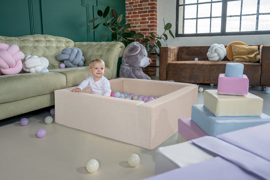 Soft play Corduroy ball pit, home ball pit, indoor, outdoor, ball pit + 300 balls