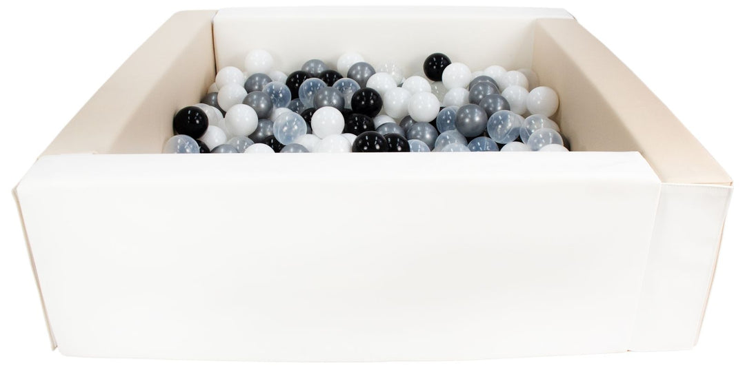 Square eco-leather ball pit with 300 balls, 5 elements