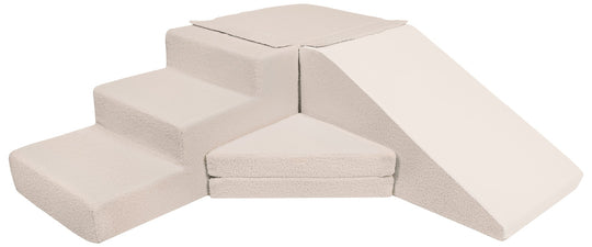 Bouclé slide set of 4 large foam blocks