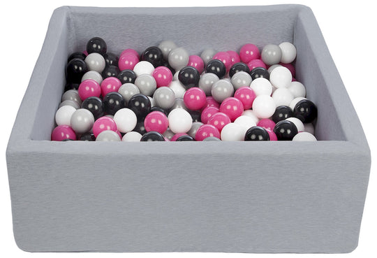 Soft Jersey ball pit with 200 balls, 90x90 cm