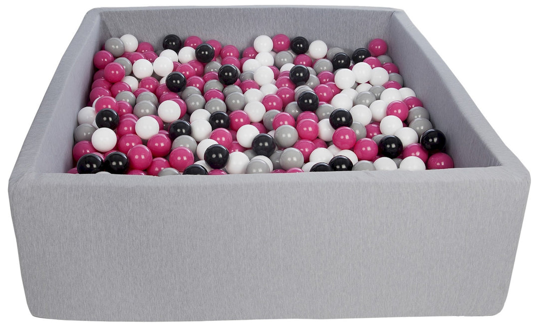 Soft Jersey ball pit with 900 balls, 120x120 cm
