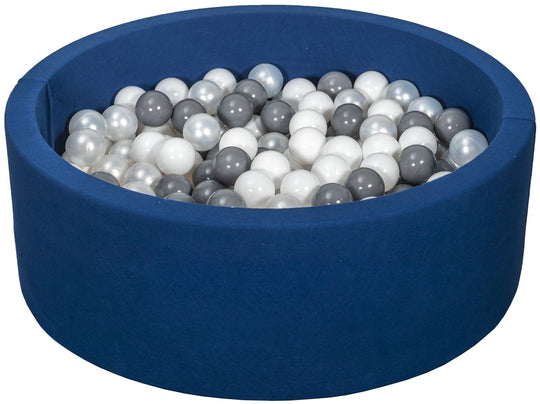 Soft Jersey ball pit with 200 balls, navy