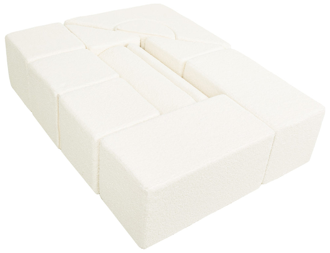 Bouclé castle set of 11 large foam blocks