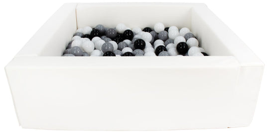 Square eco-leather ball pit with 200 balls, 5 elements