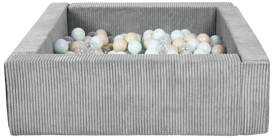 Square eco-leather ball pit with 300 balls, 5 elements