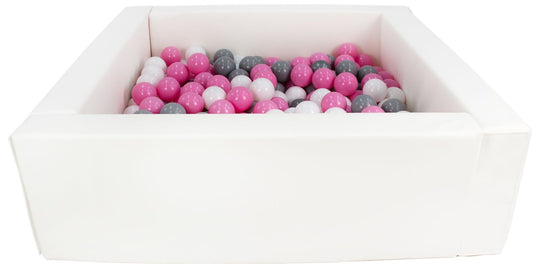 Square eco-leather ball pit with 200 balls, 5 elements