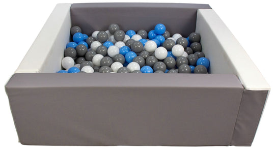 Square eco-leather ball pit with 200 balls, 5 elements