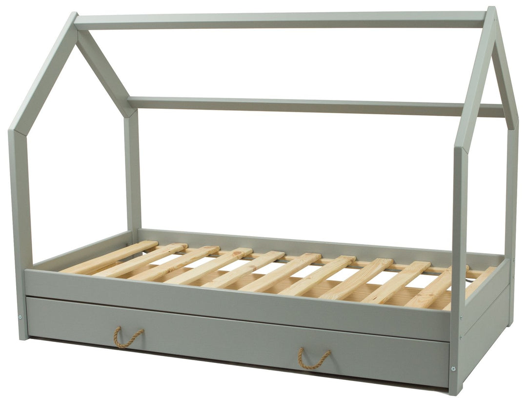 Wooden bed, Scandinavian style 160x80 +drawer
