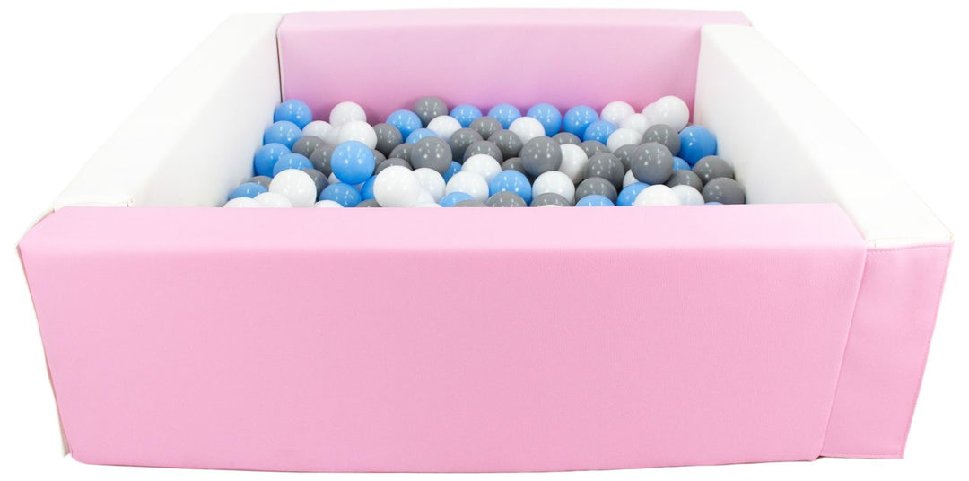 Square eco-leather ball pit with 200 balls, 5 elements