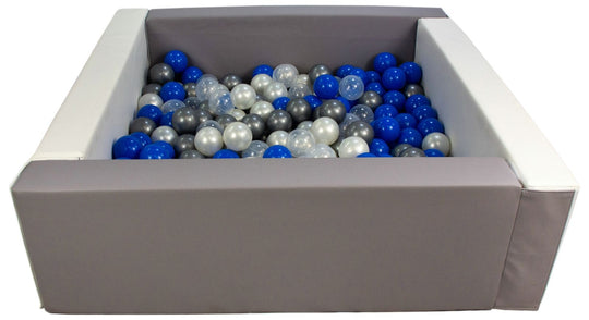 Square eco-leather ball pit with 200 balls, 5 elements