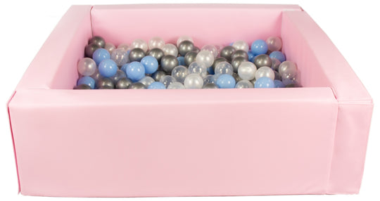 Square eco-leather ball pit with 300 balls, 5 elements