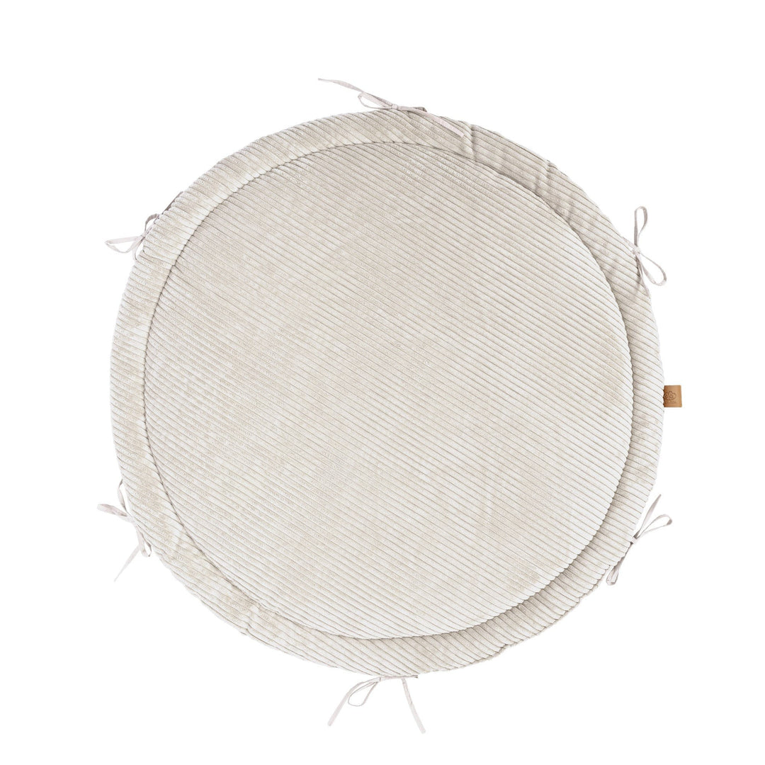 Baby Nest & Play Mat With Crib Bumper Braid - Ecru
