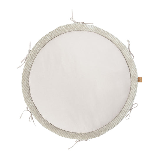 Baby Nest & Play Mat With Crib Bumper Braid - Ecru