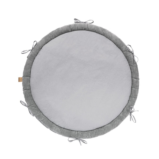 Baby Nest & Play Mat With Crib Bumper Braid - Grey
