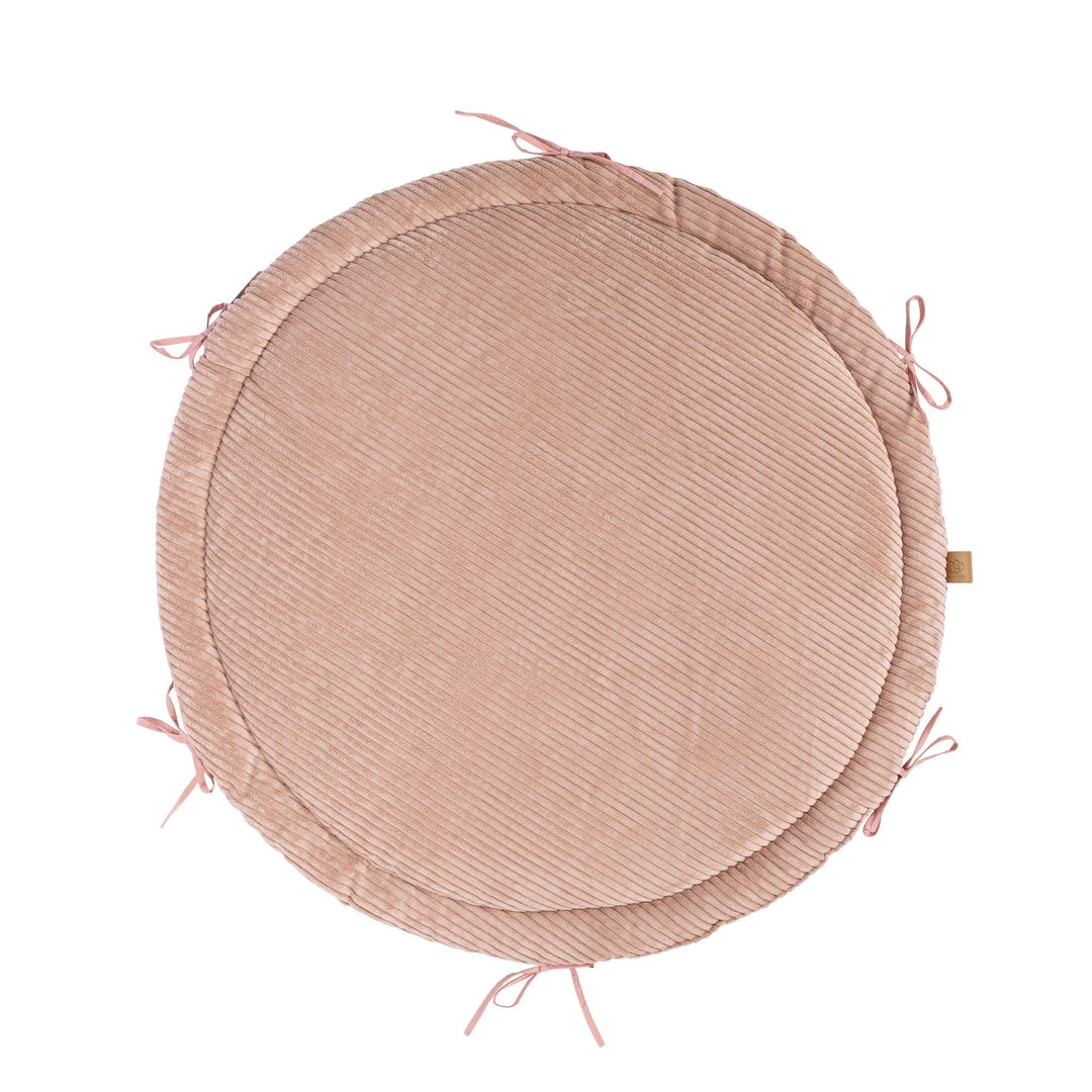 Baby Nest & Play Mat With Crib Bumper Braid - Powder Pink