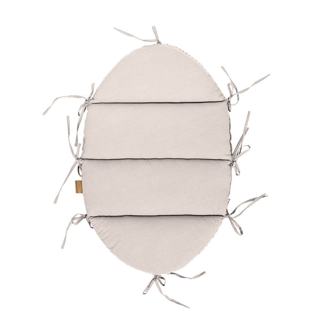 Baby Nest With Braided Bumper - Ecru