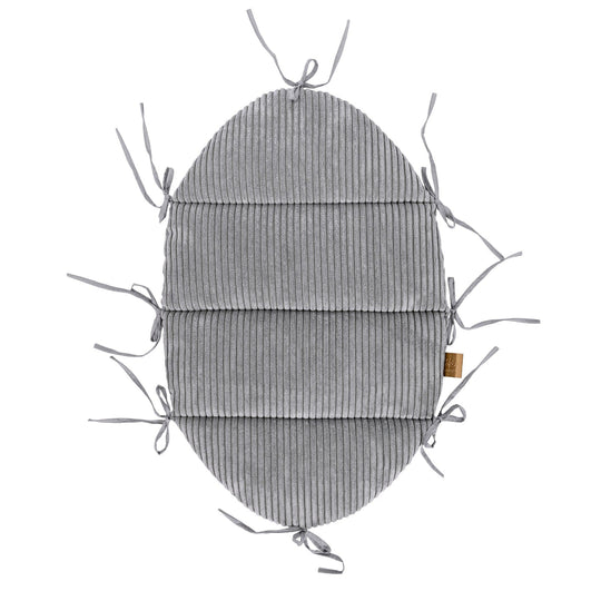 Baby Nest With Braided Bumper - Grey