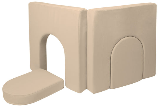 Modular sofa bed, multifunctional foam blocks, car with steering wheel