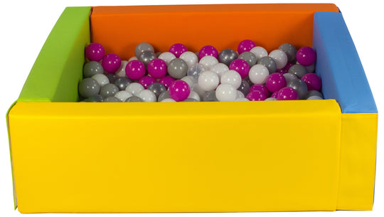 Square eco-leather ball pit with 300 balls, 5 elements