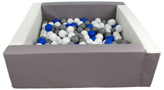 Square eco-leather ball pit with 200 balls, 5 elements
