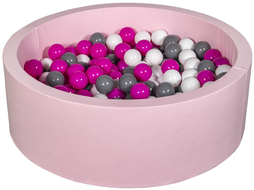 Soft Jersey ball pit with 200 balls, pink