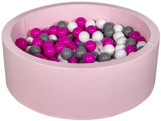 Soft Jersey ball pit with 200 balls, pink