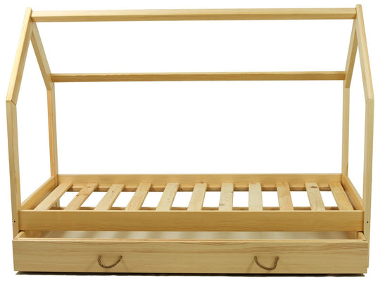 Wooden bed, Scandinavian style 160x80 +drawer
