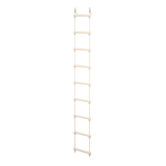 EVERGYM Rope Ladder with Wooden Rungs