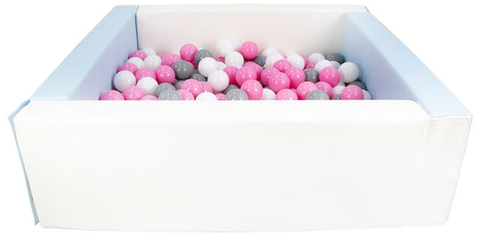 Square eco-leather ball pit with 200 balls, 5 elements