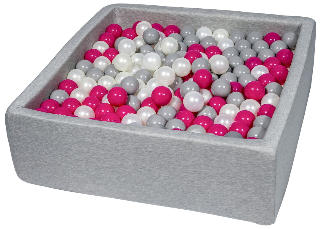 Soft Jersey ball pit with 450 balls, 90x90 cm