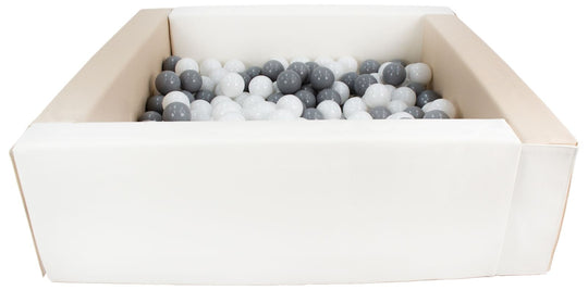 Square eco-leather ball pit with 200 balls, 5 elements