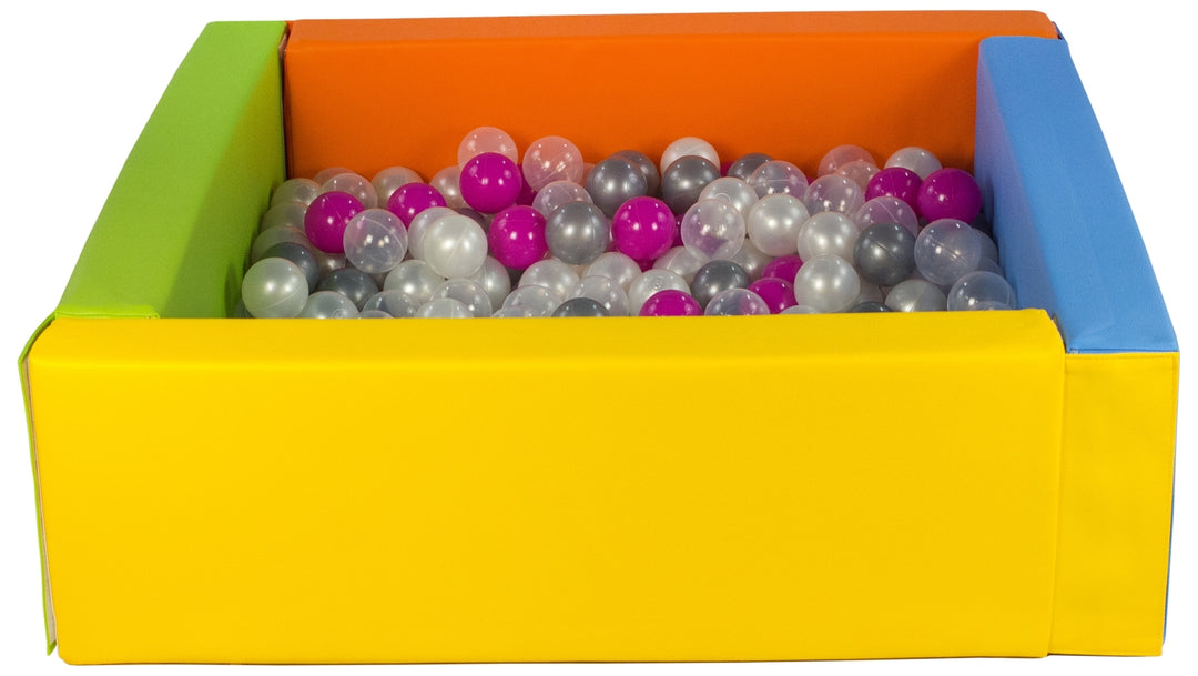 Square eco-leather ball pit with 300 balls, 5 elements