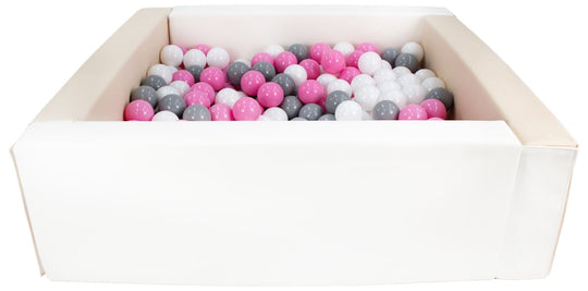 Square eco-leather ball pit with 300 balls, 5 elements