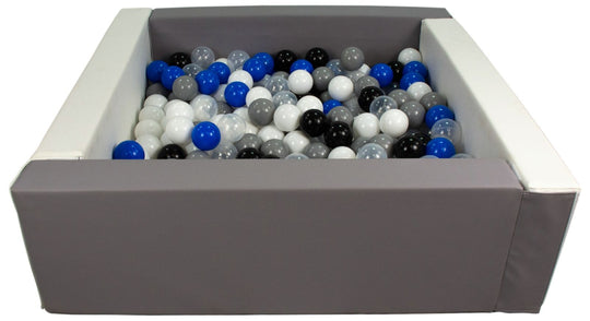 Square eco-leather ball pit with 300 balls, 5 elements