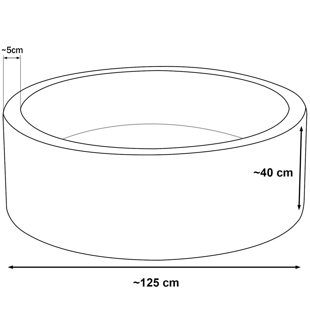 Soft Jersey ball pit with 600 balls, diameter 125 cm