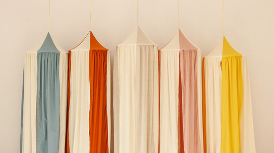 Organic Cotton and Linen Canopy - Blue Circus
