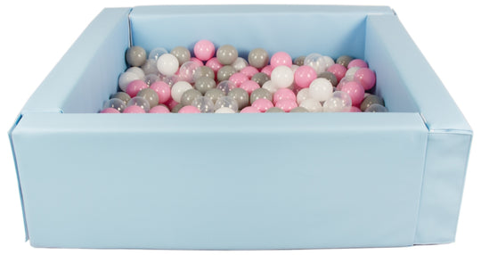 Square eco-leather ball pit with 300 balls, 5 elements