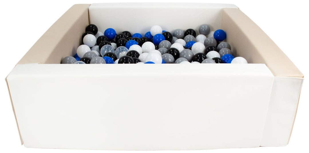 Square eco-leather ball pit with 200 balls, 5 elements