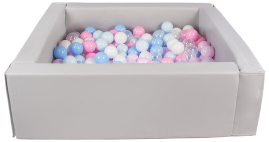 Square eco-leather ball pit with 300 balls, 5 elements