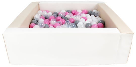 Square eco-leather ball pit with 300 balls, 5 elements