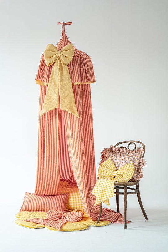 Cotton Canopy - Pink And Orange Stripes