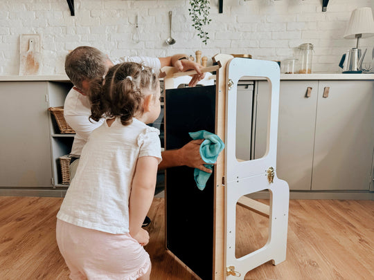 4in1 Creative Tower with Blackboard And Slide