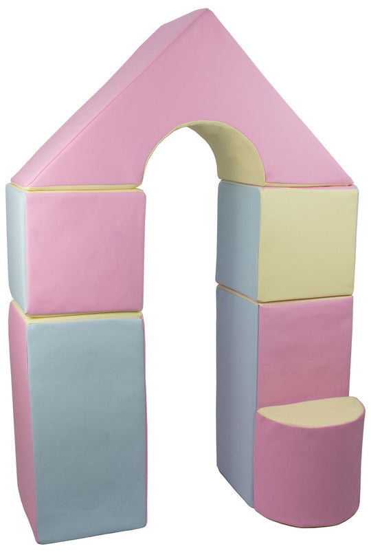 Mini castle set of 6 large foam blocks