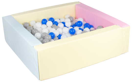 Square eco-leather ball pit with 300 balls, 5 elements