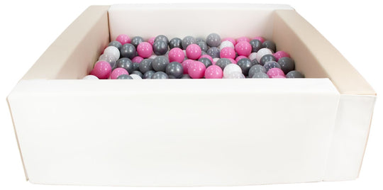 Square eco-leather ball pit with 200 balls, 5 elements
