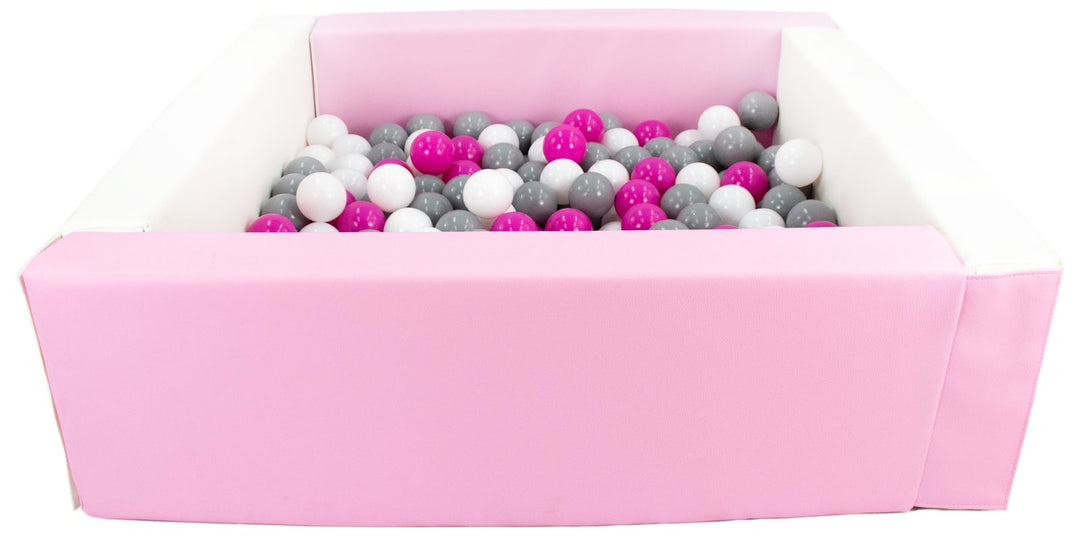 Square eco-leather ball pit with 200 balls, 5 elements