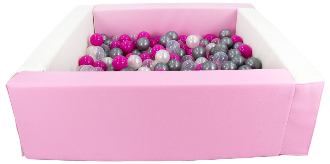 Square eco-leather ball pit with 200 balls, 5 elements