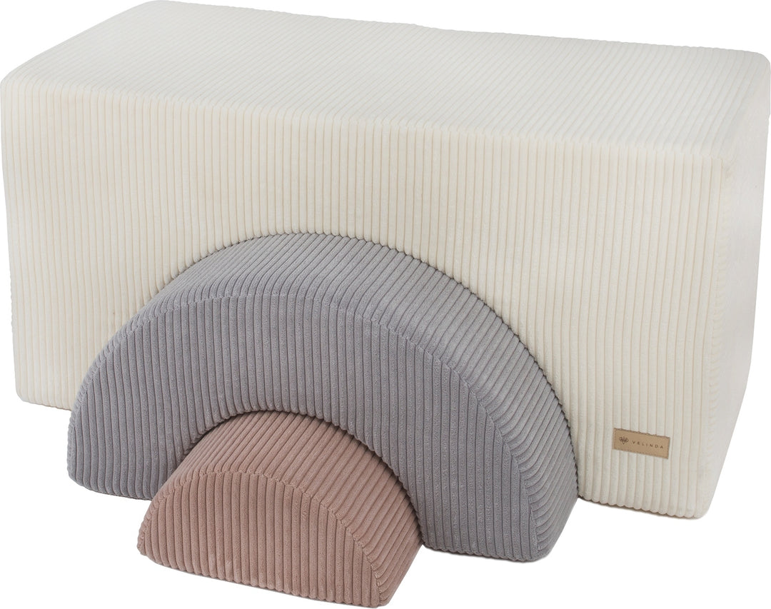 Rainbow set of 3 large foam blocks