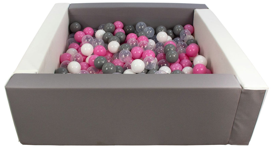 Square eco-leather ball pit with 300 balls, 5 elements