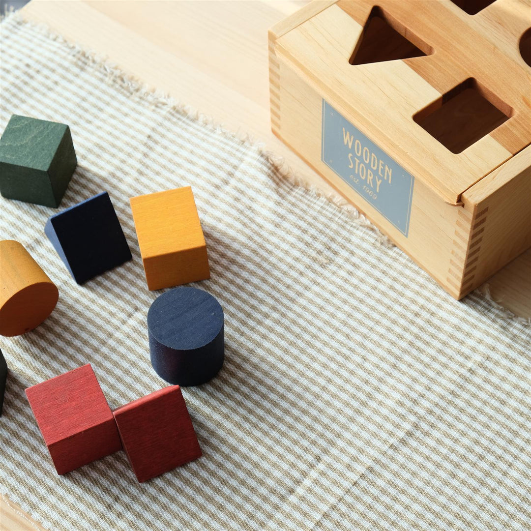Wooden Shape Sorting Box - Colorful